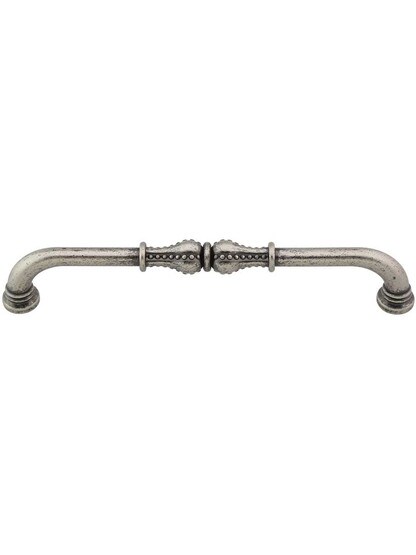 Prestige Beaded Cabinet Pull - 6 1/4 inch Center-to-Center in Distressed Pewter.
